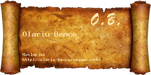 Olariu Bence névjegykártya